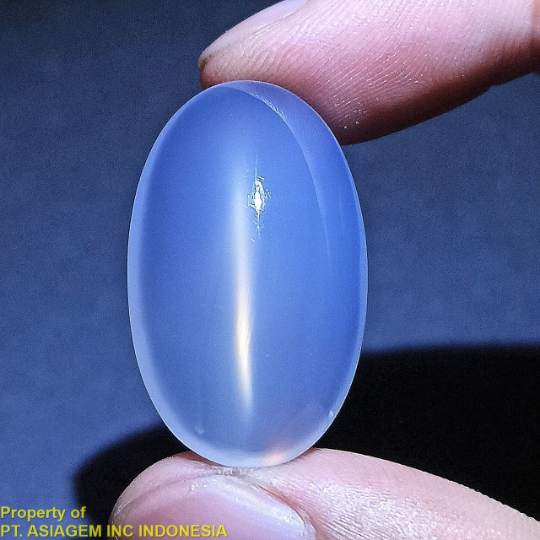 27ct Rare Huge Grayish WHITE CHALCEDONY Cat&#39;s Eye ~100% NATURAL Untreated~