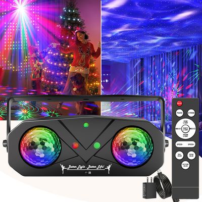 Party Lights Disco Ball Light Dj Light Disco Lights Ocean Light Star Light Projector Dance Light Sound Activated with Remote Control Stage Light Strobe Light for Parties KTV Christmas Halloween Décor