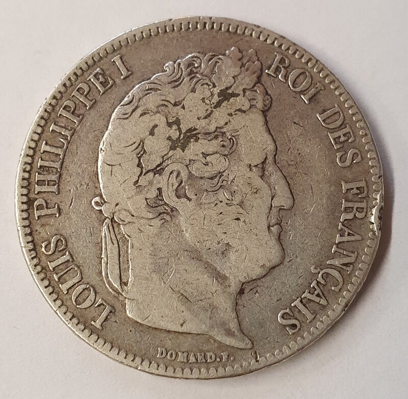 France - 5 Frs Louis Philippe 1er