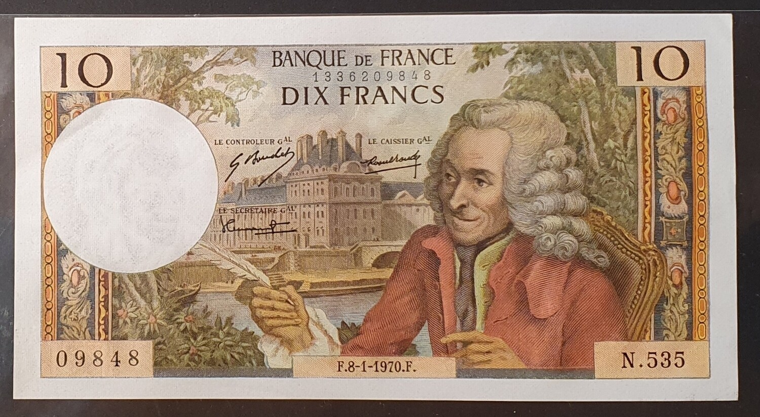 France - 10 Frs Voltaire