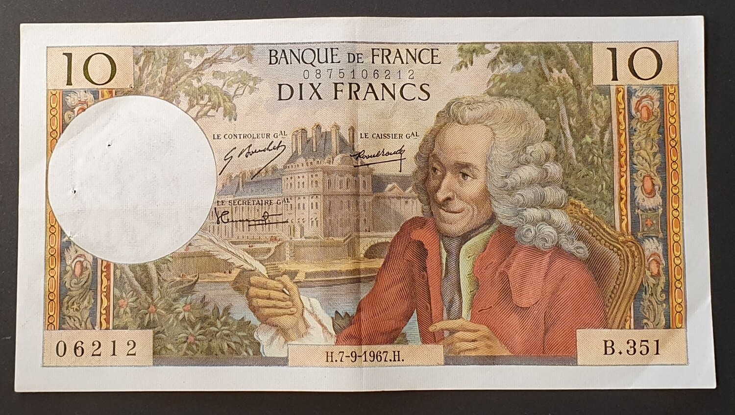 France - 10 Frs Voltaire