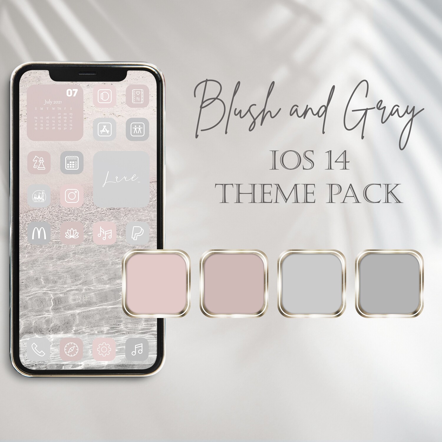 Greyish Pink color app icons ios 15 icons aesthetic