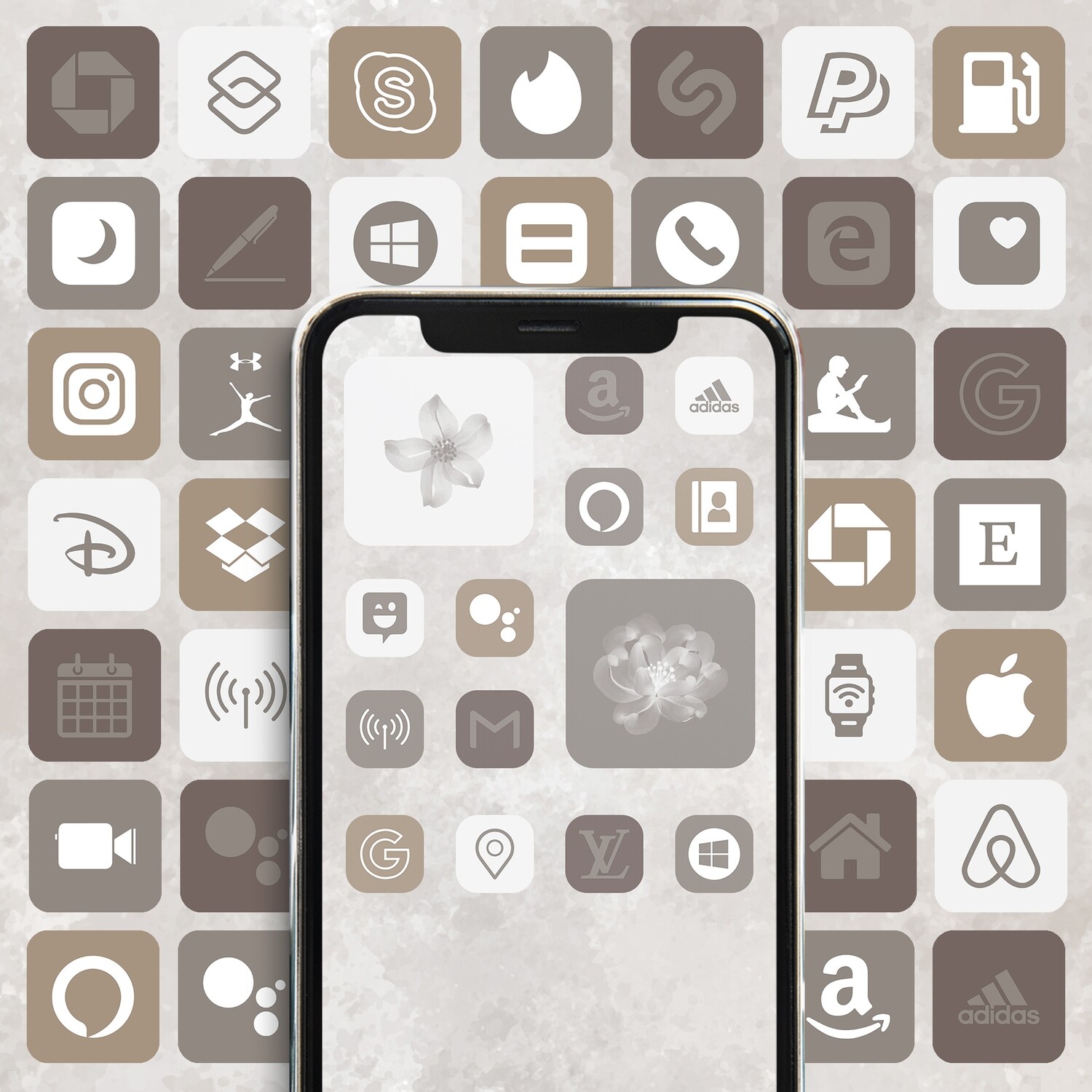 ​Light Brown aesthetic app icons ios 15 icons