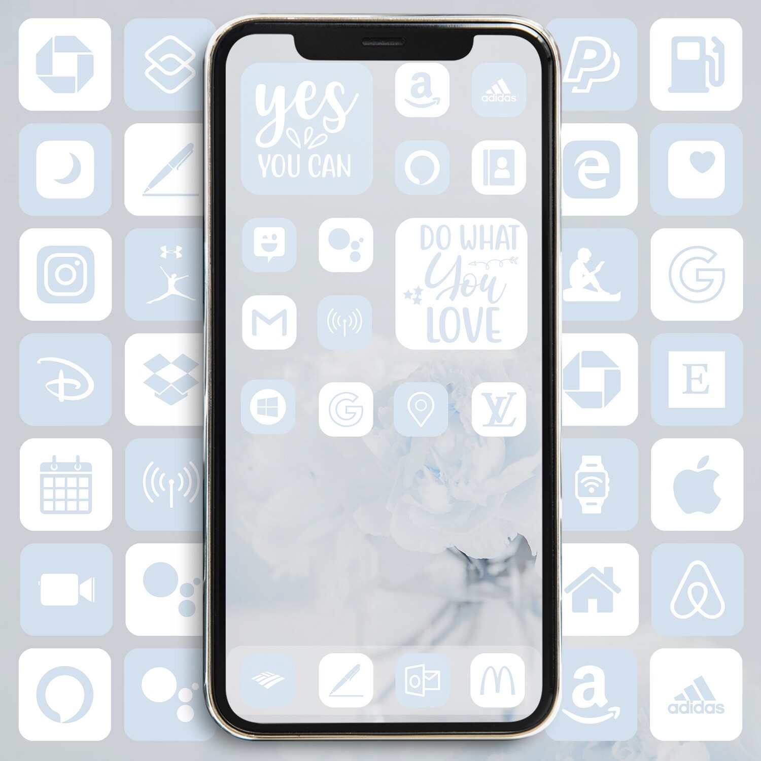 Alice Blue Color Aesthetic app icons ios 15