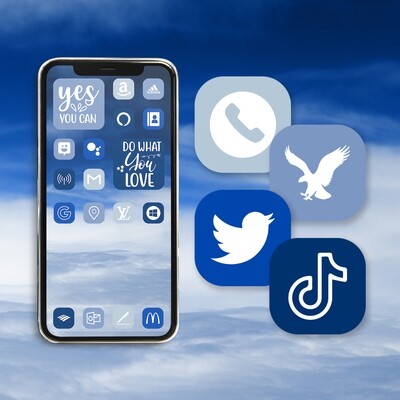 ​Candy cobalt blue paint app icons
