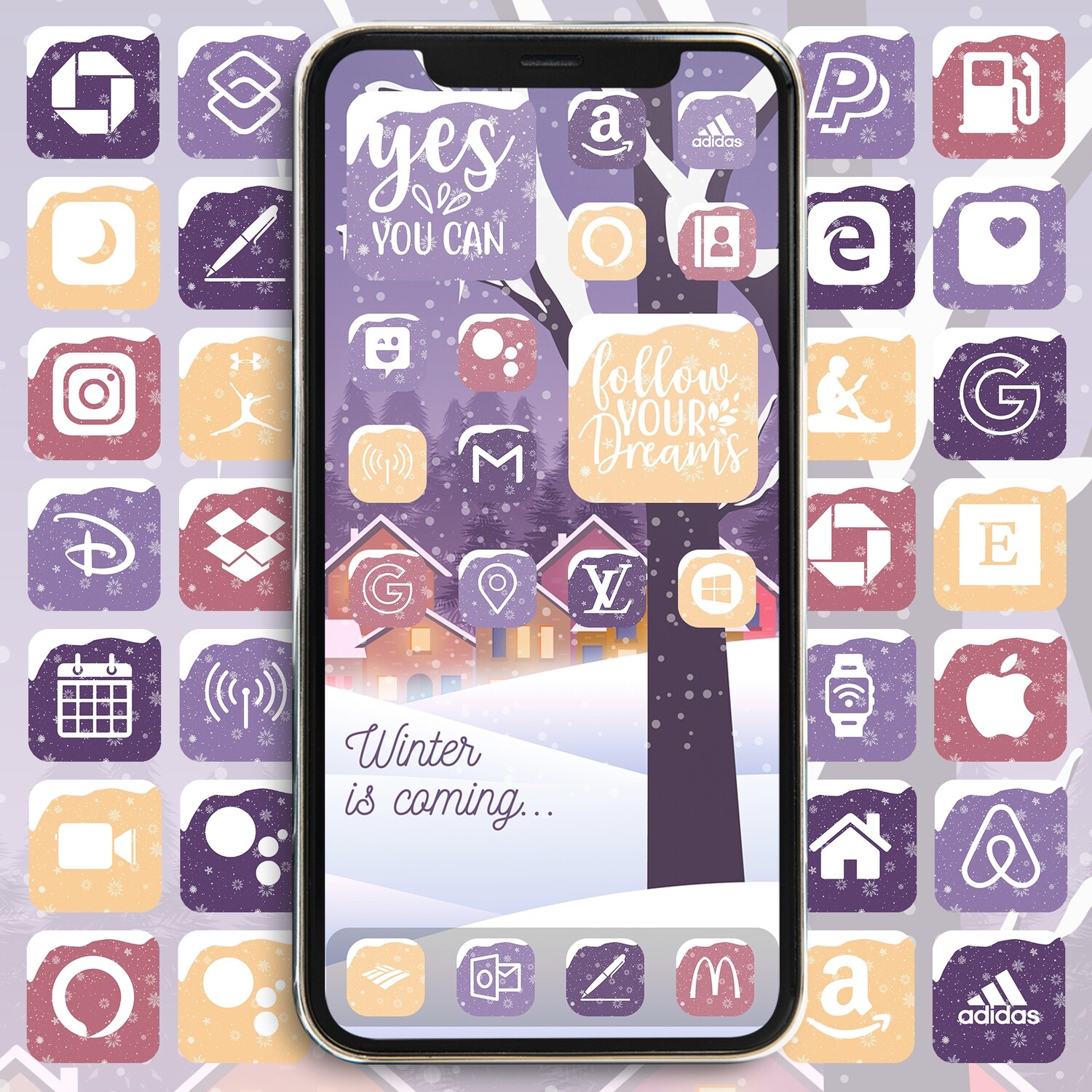 ​Winter is coming app icons ios 15 icons aesthetic