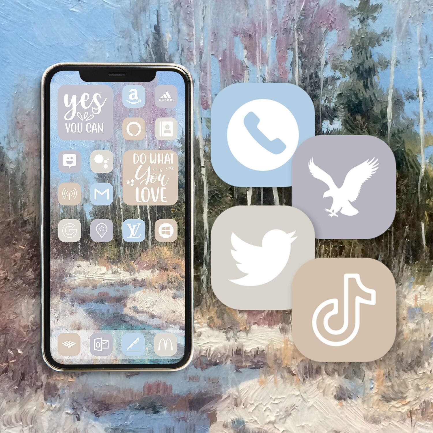 Spring Season Drawing app icons ios 15 icons aesthetic