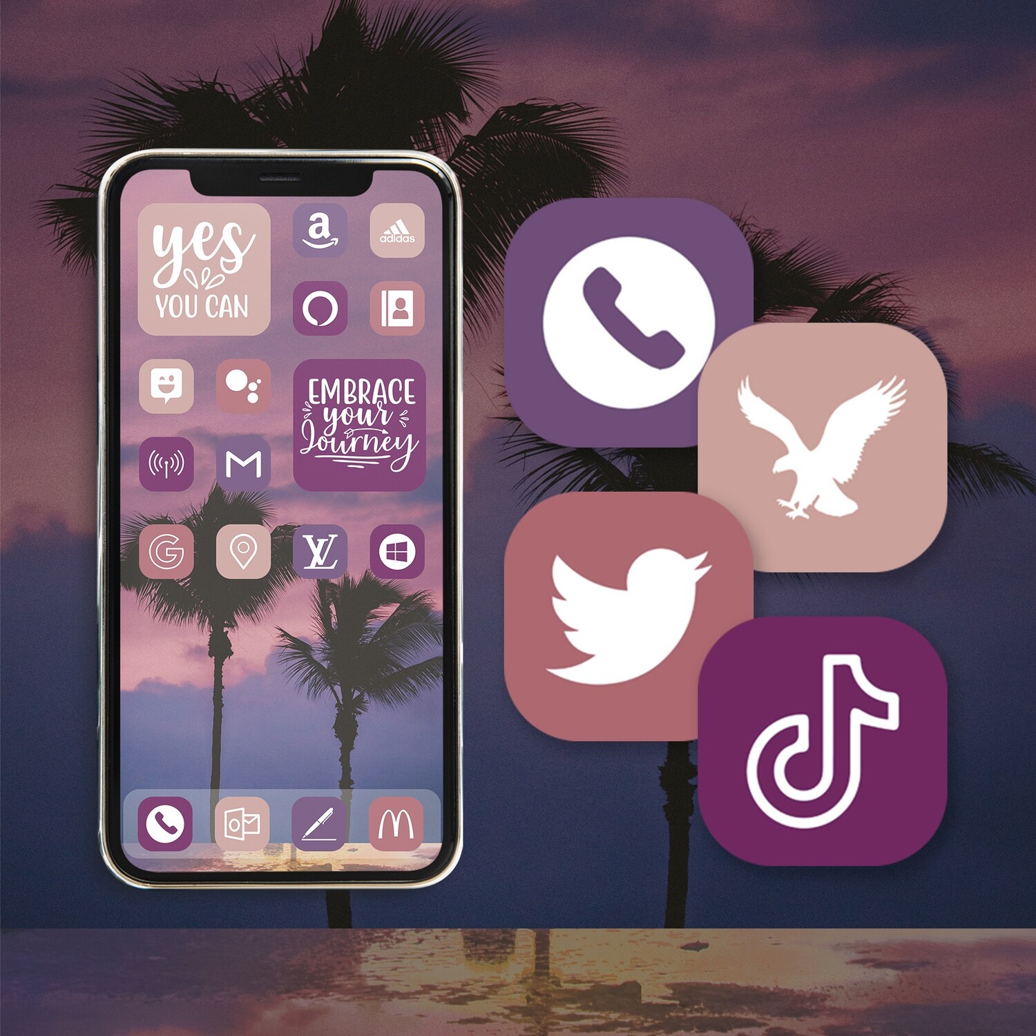 Byzantium Color app icons ios 15 icons aesthetic