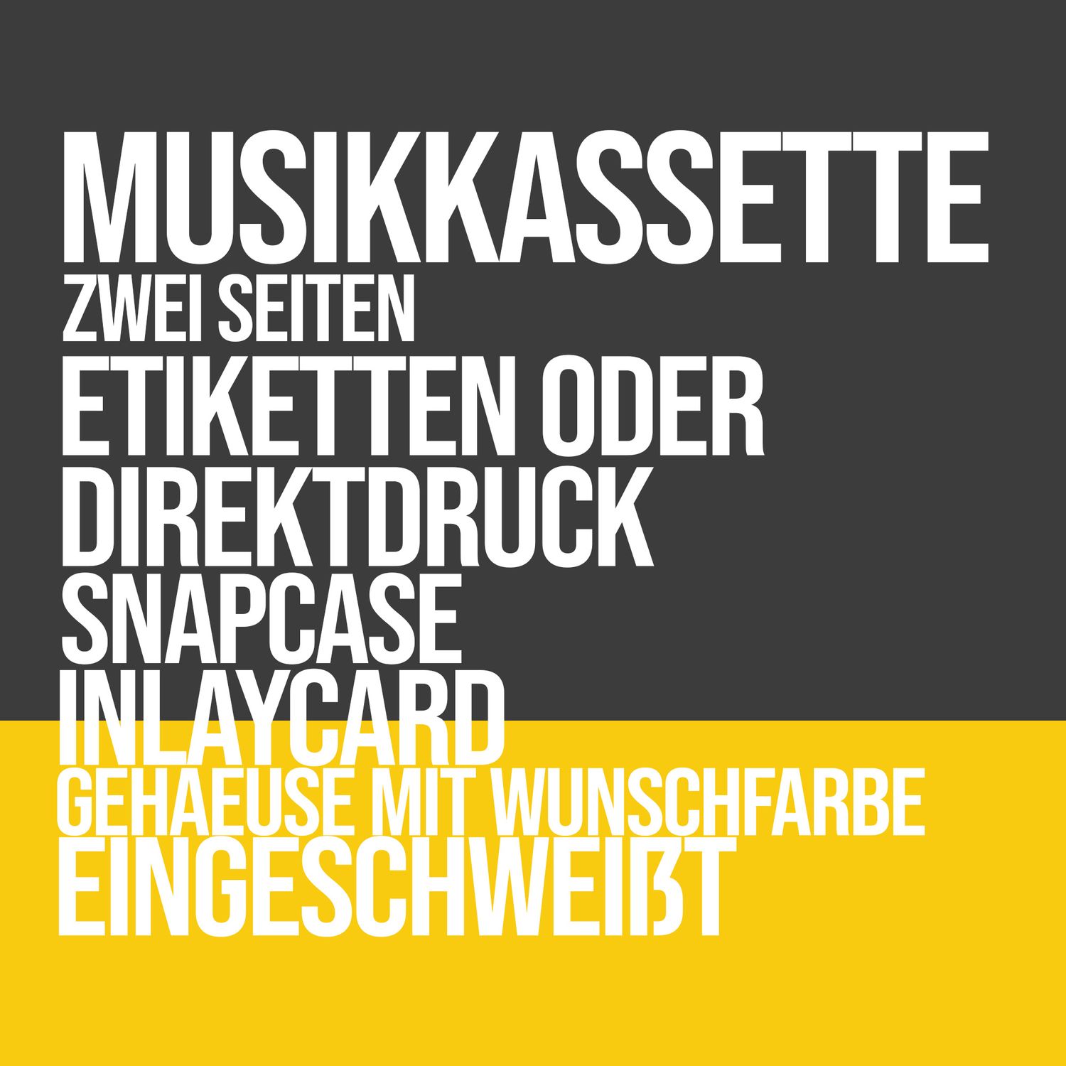 MC im Snapcase inkl. Inlaycard MC im Snapcase inkl. Inlaycard