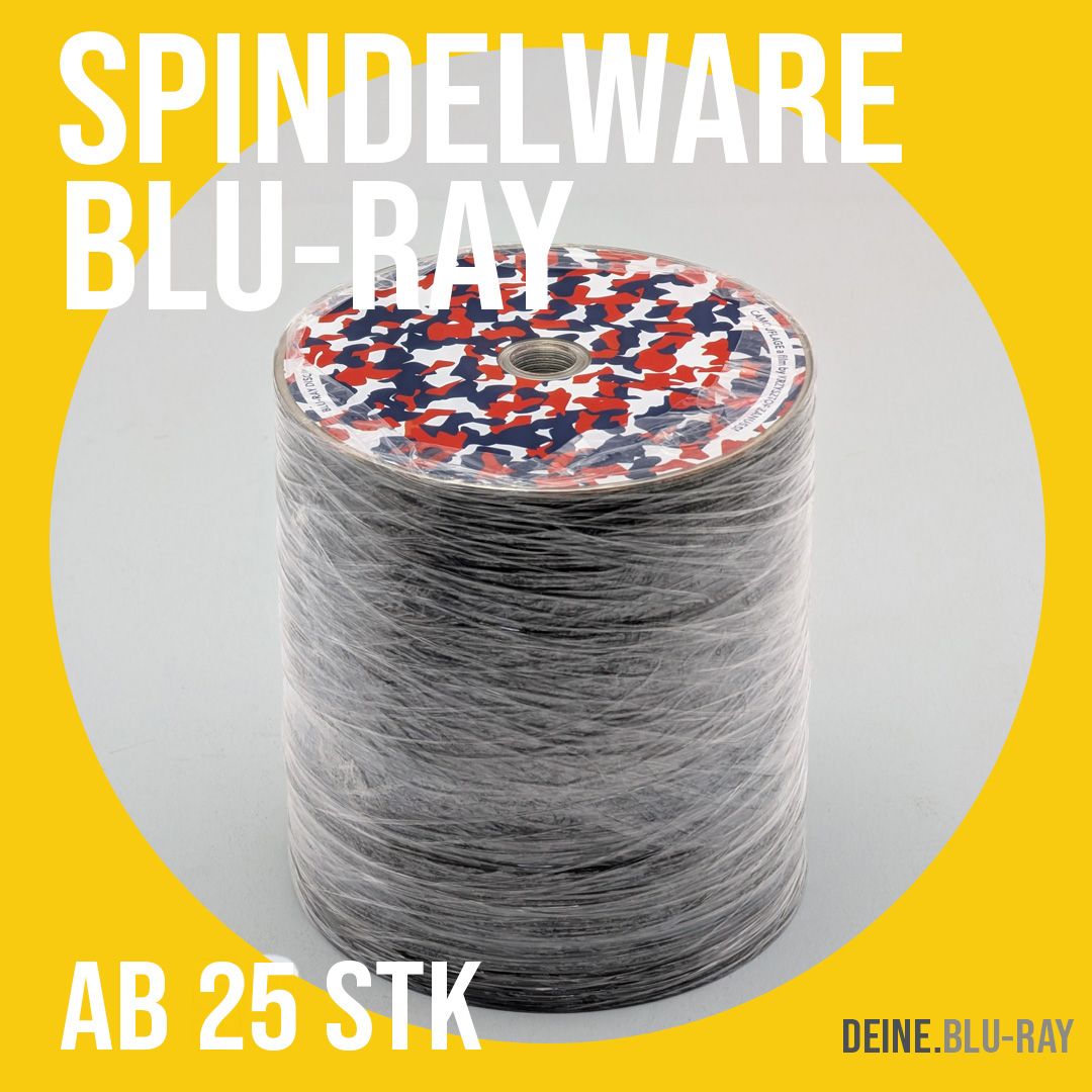 Blu-ray farbig bedruckt auf Spindel