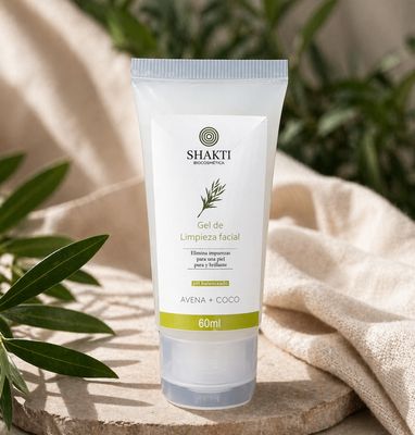 Gel de limpieza facial coco y avena 60ml