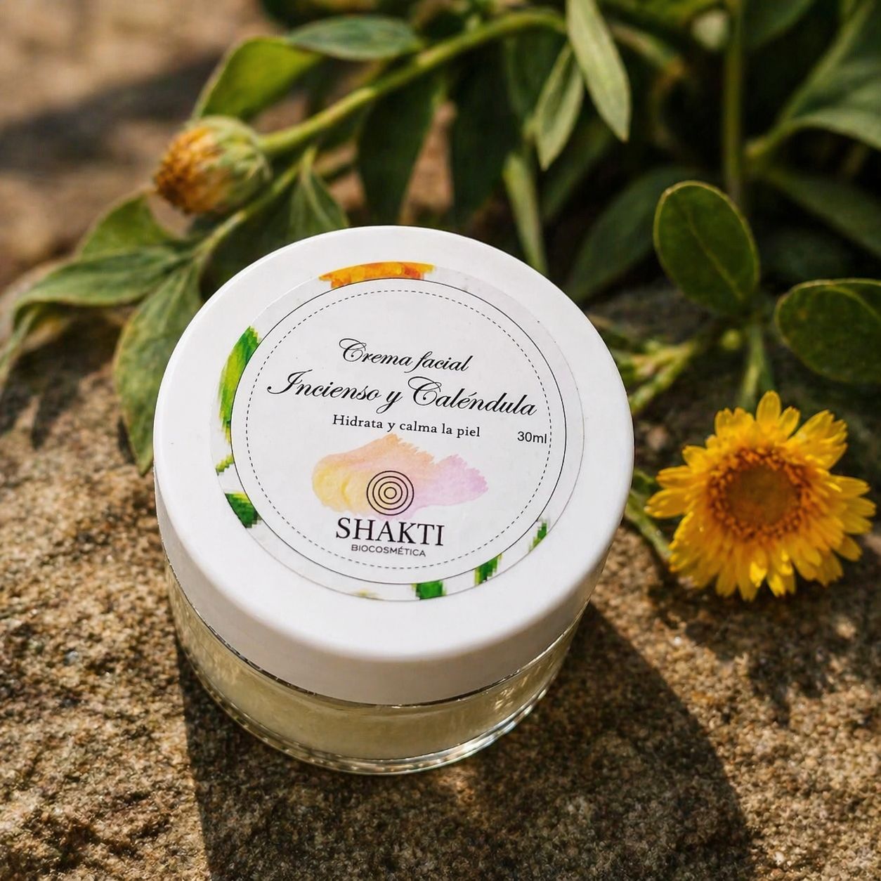 Crema hidratante facial incienso y caléndula