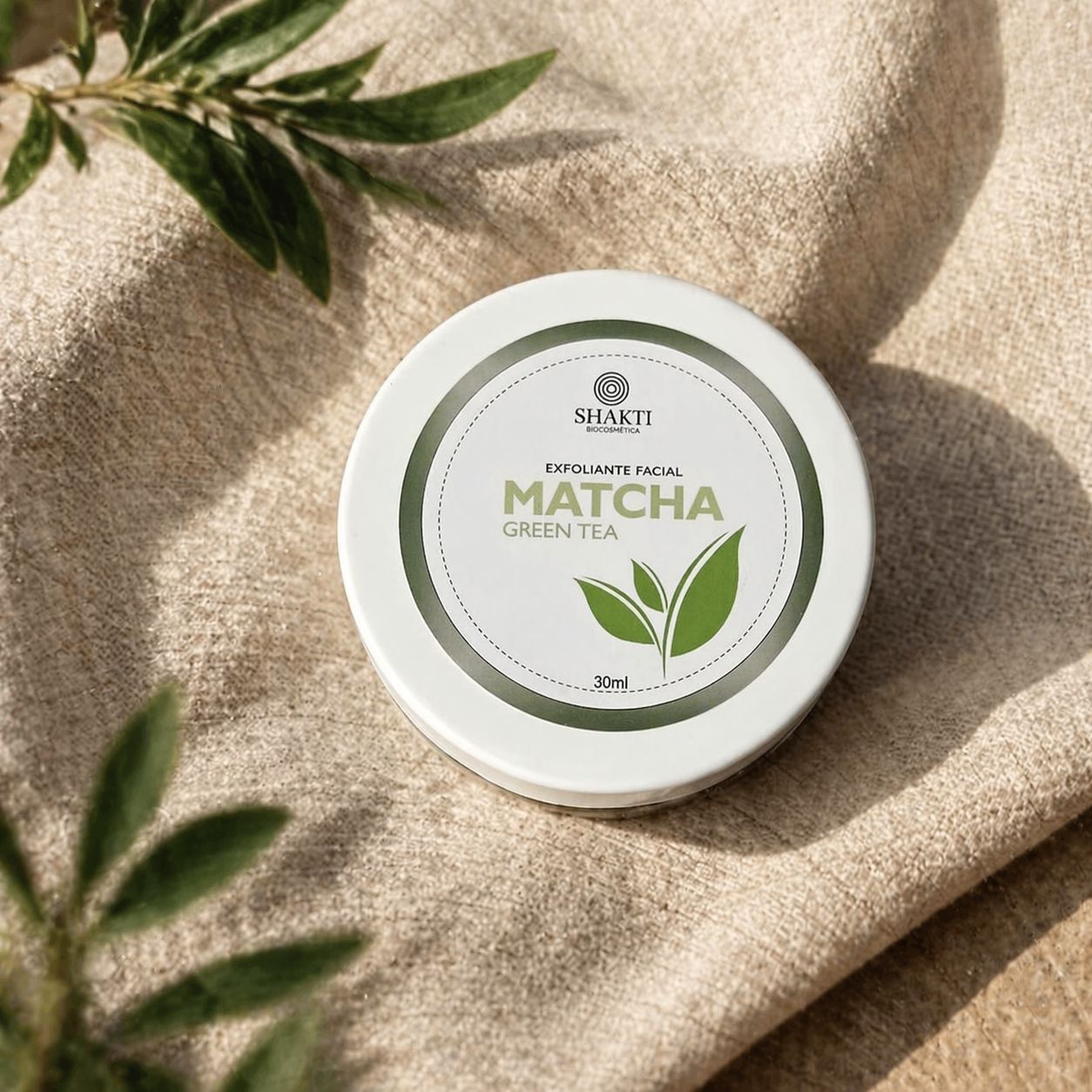 Exfoliante facial de Matcha y té verde