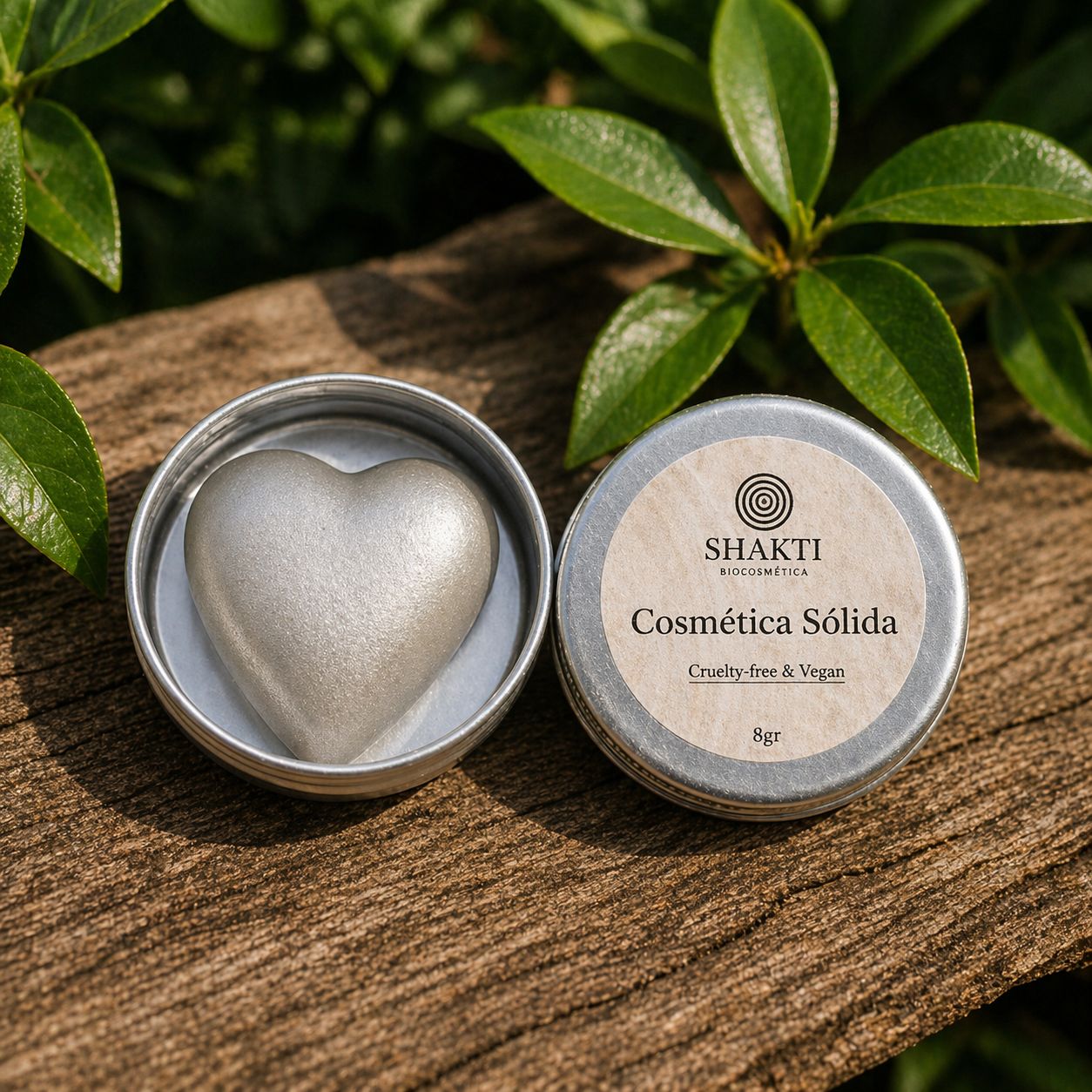 Sombra Nacar con brillos plata