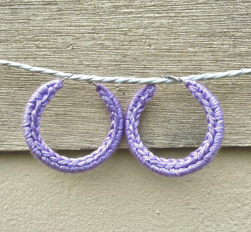 Crochet Hoop Earrings