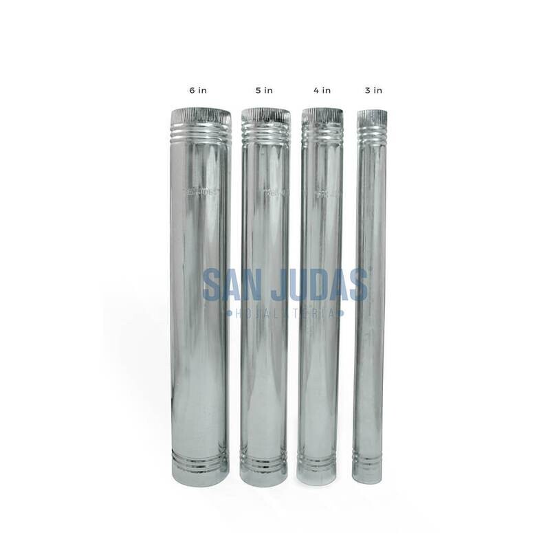 Tubo para chimenea de lámina Galvanizada de 3 pies de altura