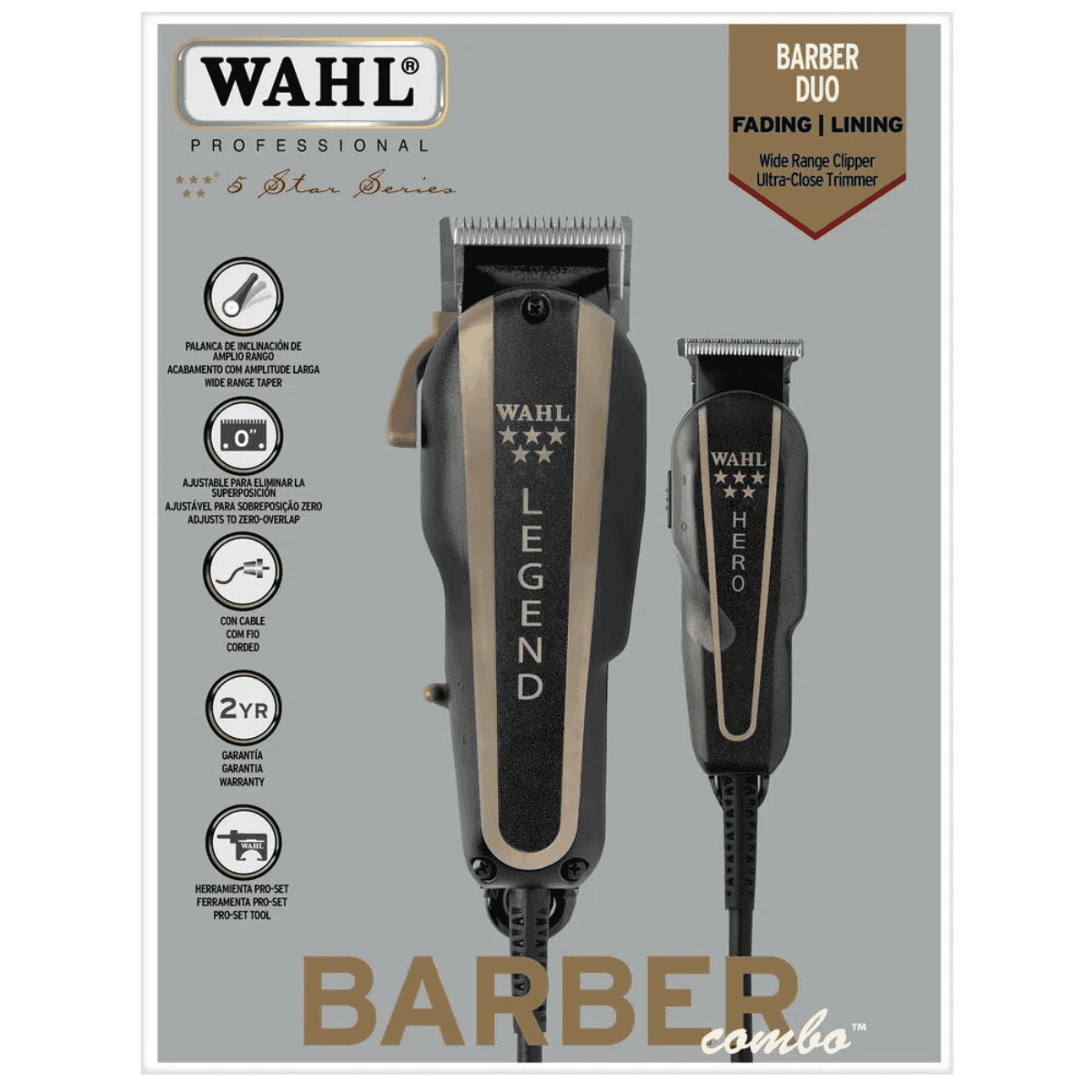 Wahl Professional 5-Star Barber Combo. Cortadora y Talladora