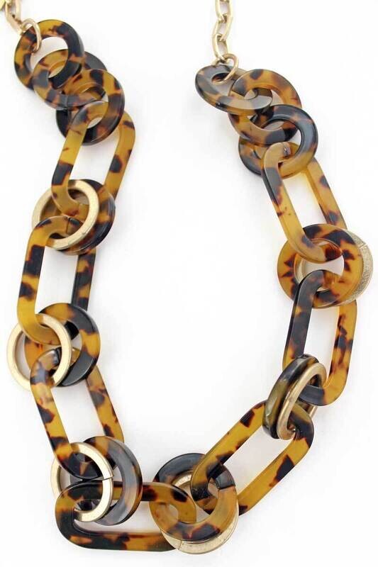 Maren Tortoiseshell Chain Link Necklace
