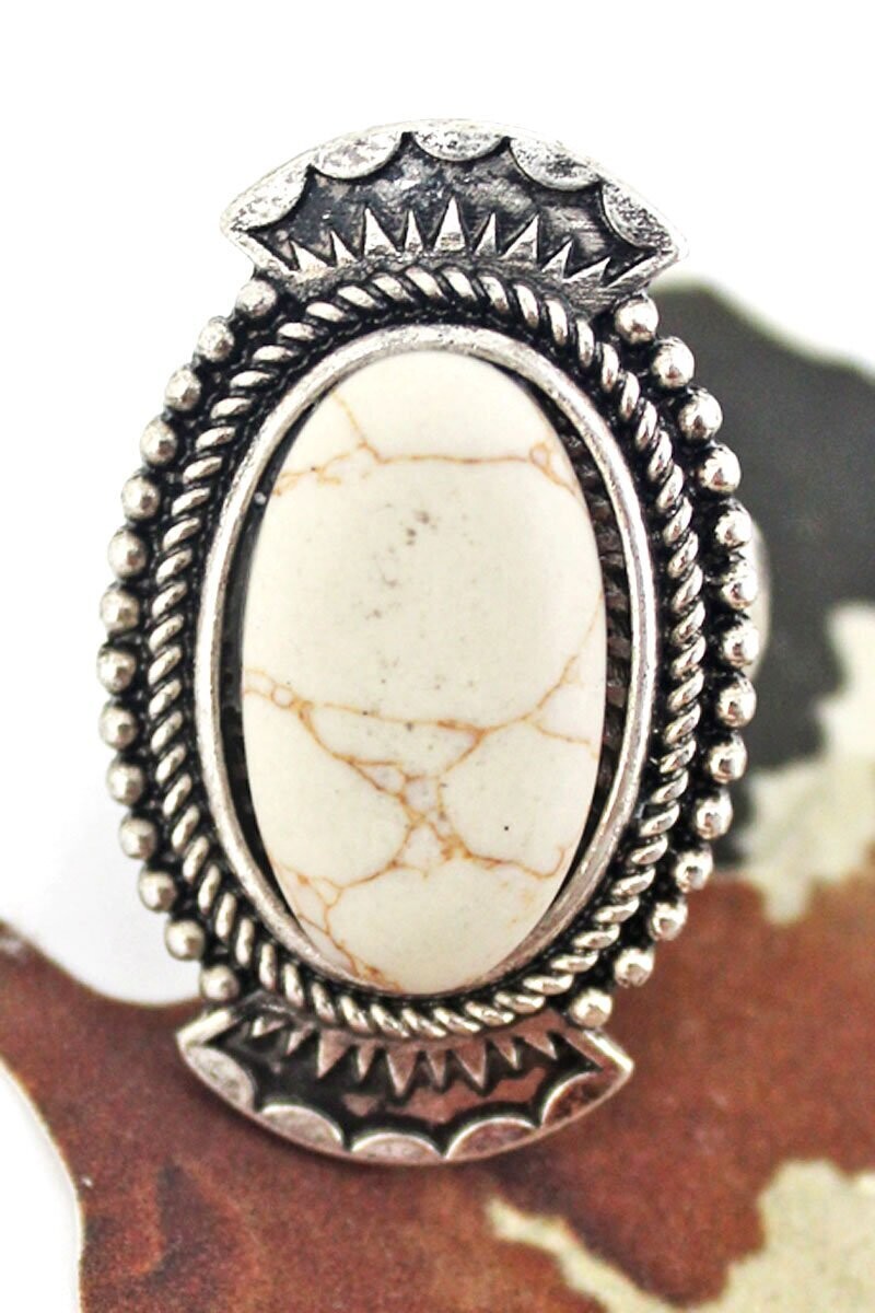 Lazio Natural and Silvertone Ring