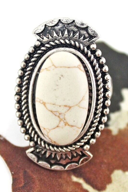 Lazio Natural and Silvertone Ring