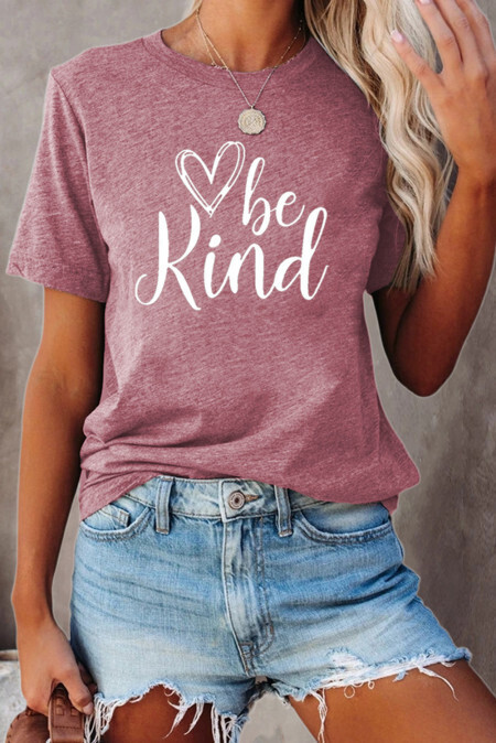 Be Kind Graphic Pink T-shirt