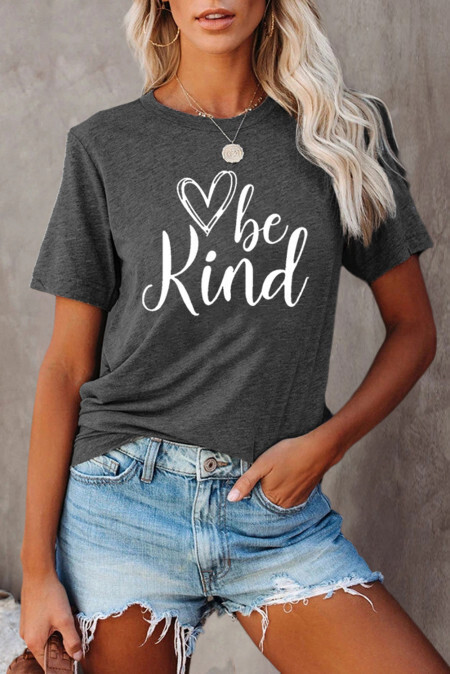 Be Kind Graphic Gray T-shirt