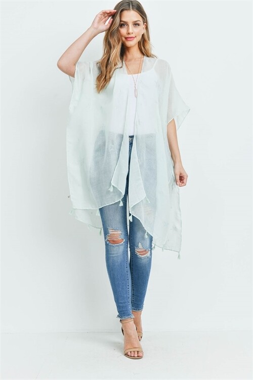 Glitter Star Kimono Mint