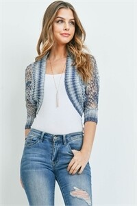 Navy Woven Sweater