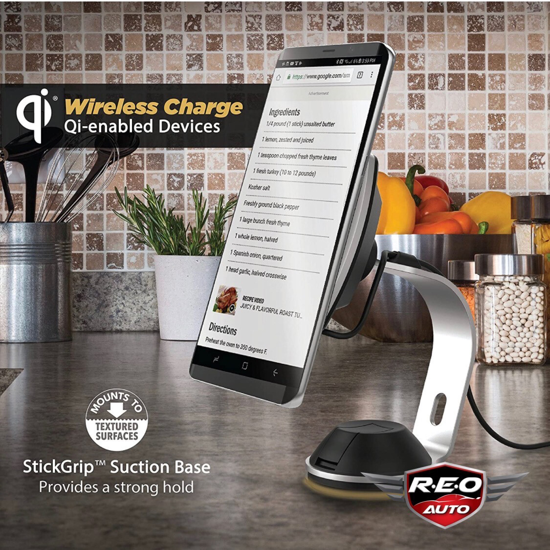SCOSCHE MagicMount™ Pro Charge
Qi Wireless Charging Magnetic Mount for Home/Office