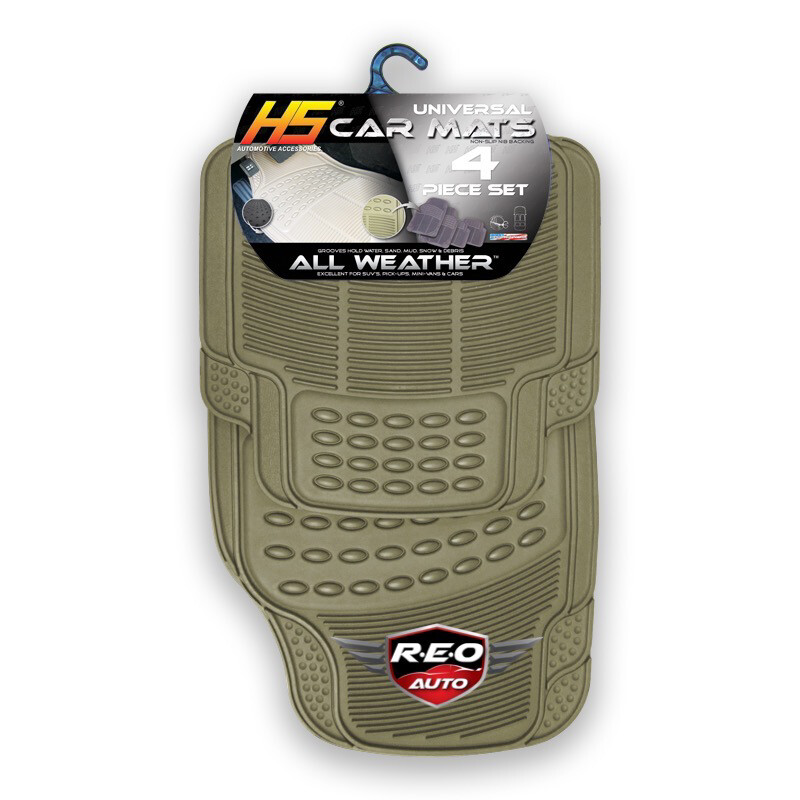 HS 4 PIECE UNIVERSAL CAR MATS TAN