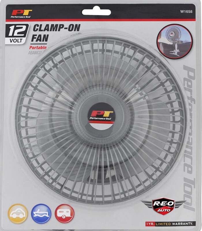 Performance Tool W1658 6&quot; Oscillating Fan (12v w/clamp)