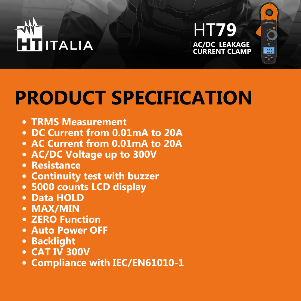 HT79 AC/DC leakage current clamp meter