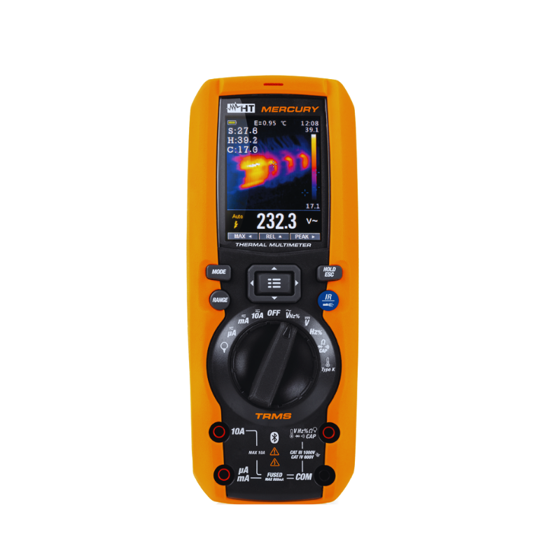 HT Italia HT Mercury Professional multimeter with built-in infrared camera + F3000U AC flexible clamp with 30/300/3000A full scale