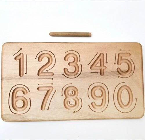 Holz Zahlentafel mit Holzstift