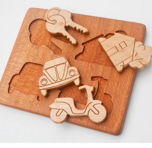 Holzspielzeug 4-er Steckpuzzle