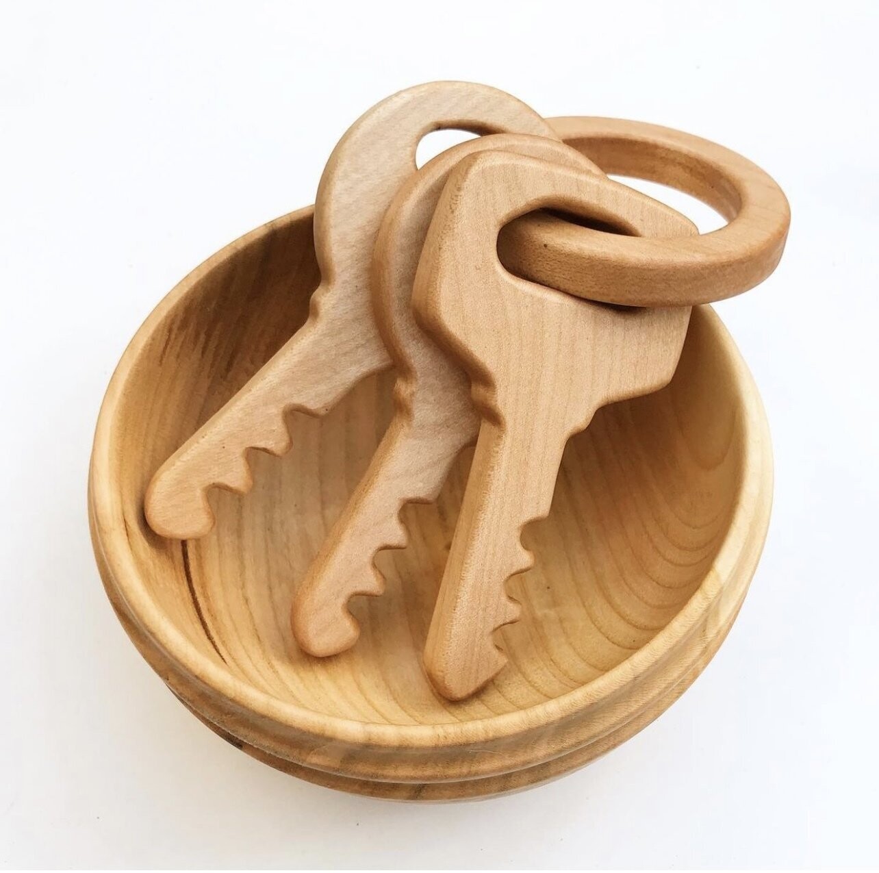 Holz Schlüsselrassel