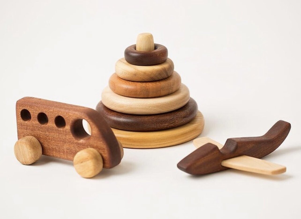 Holzspielzeug Ringstapelturm 6-Ringe