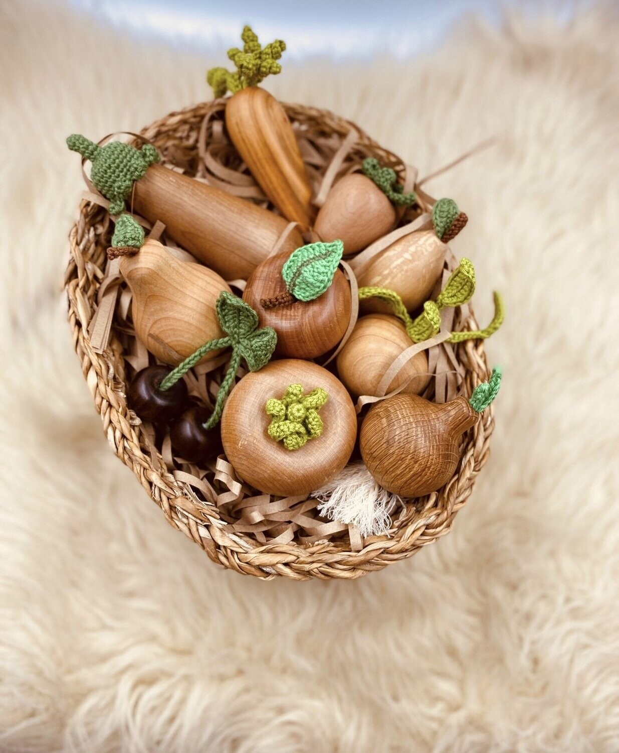 Holzspielzeug Gemüse-& Früchte-Set