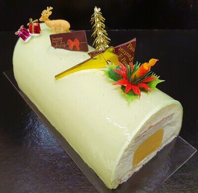 BUCHE CITRON VERT ANANAS MANGUE PASSION  10 PERSONNES