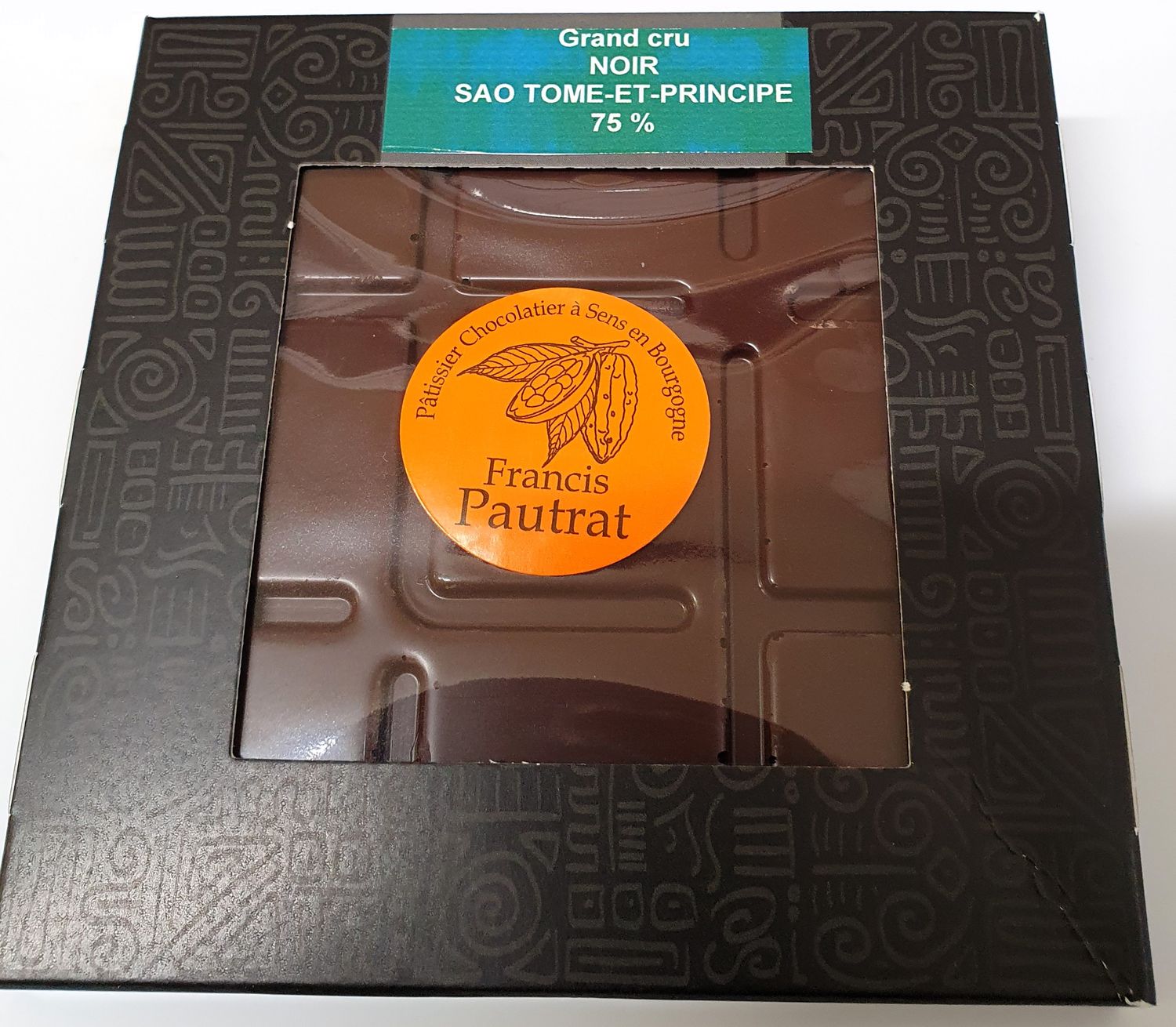 TABLETTE   CRU SAO PALME ET PRINCIPE 75%