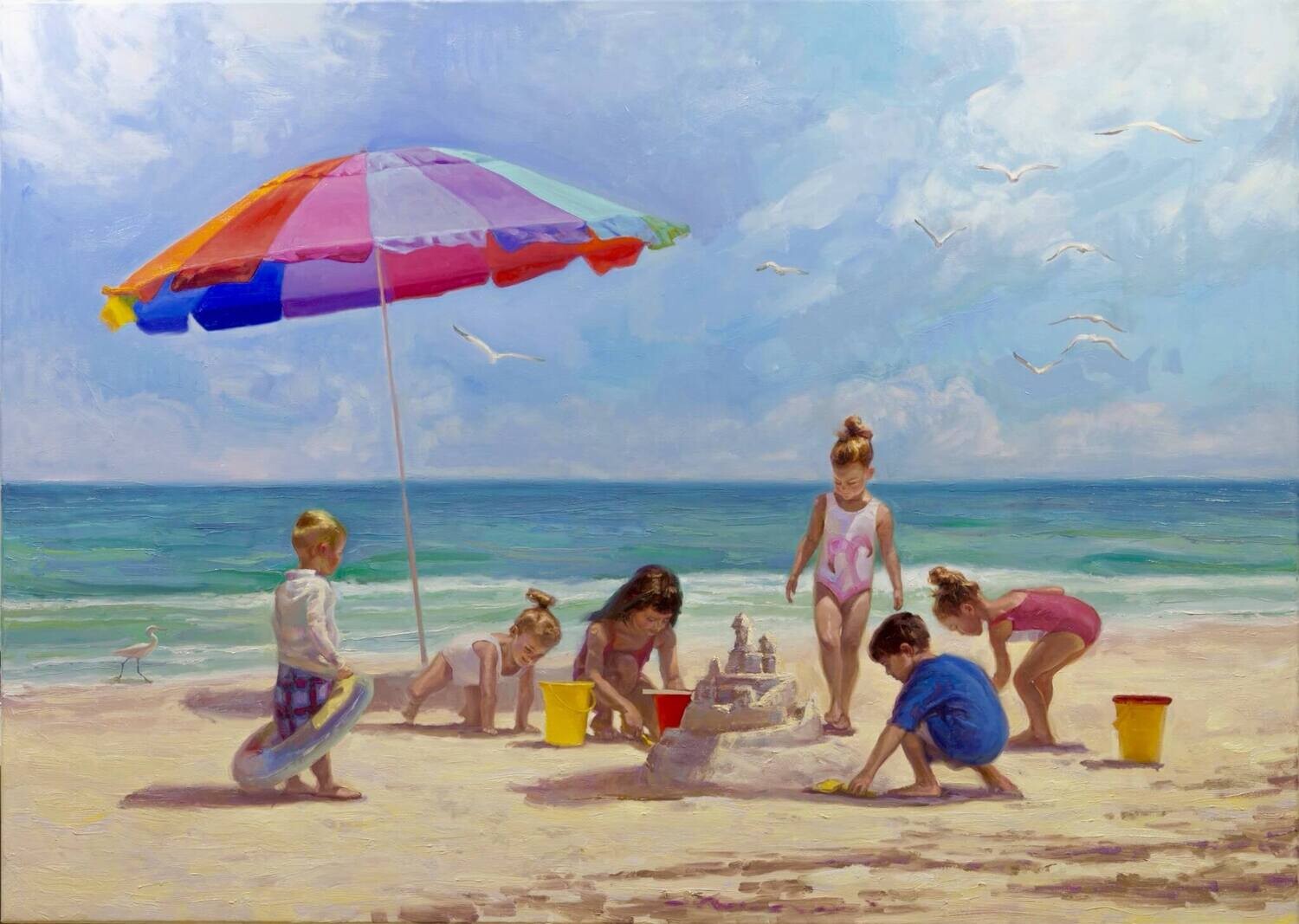 Building the house of dreams 2 - Oil - 55,1 by 39,3 - 140 cm X 100 cm - 2019