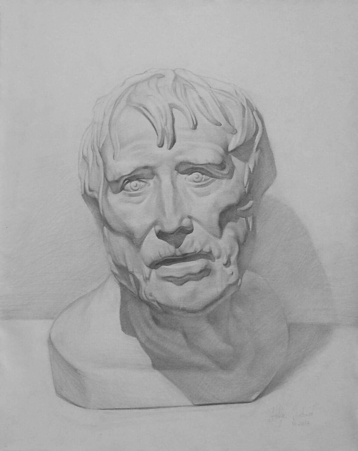 Busto 1 - 39,5x46 cm - Graphite on paper - 2020