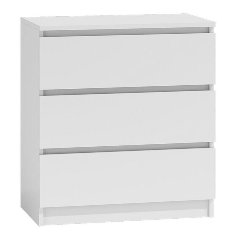 Chest of Drawers White Bedroom Furniture Hallway Tall Wide Storage 3 Draws