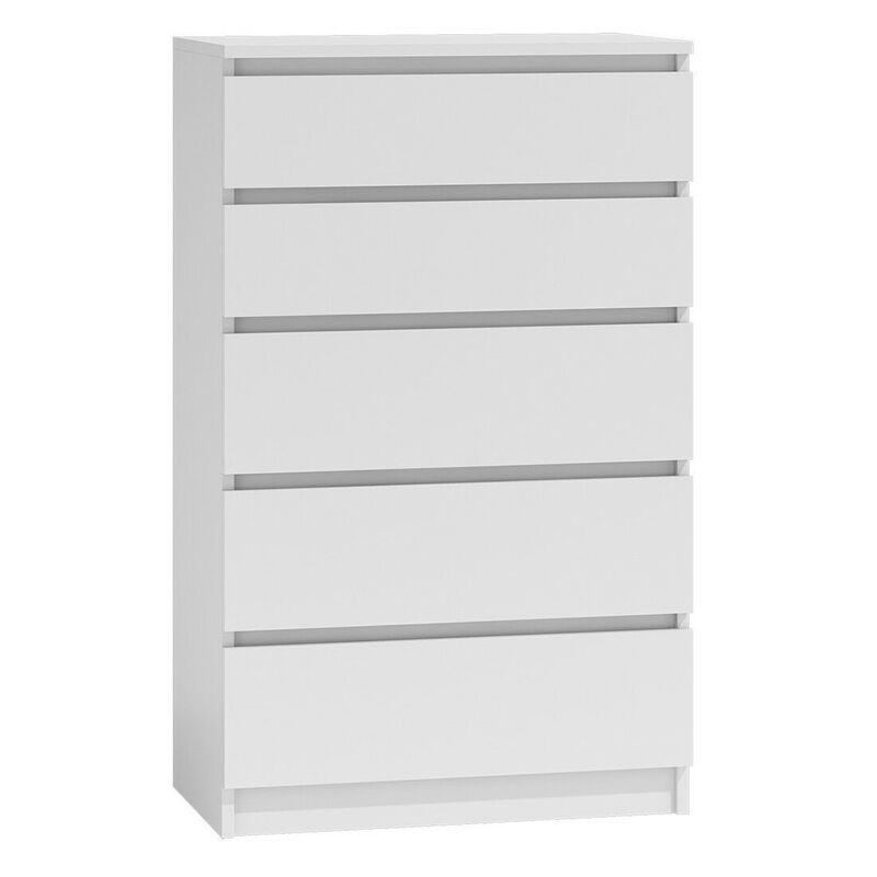 Chest of Drawers White Bedroom Furniture Hallway Tall Wide Storage 5 Draws
