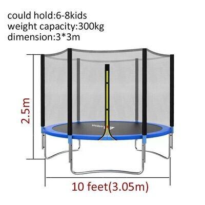 10FT Trampoline Safe Net Spring Cover Rain Cover Ladder Shoe Bag