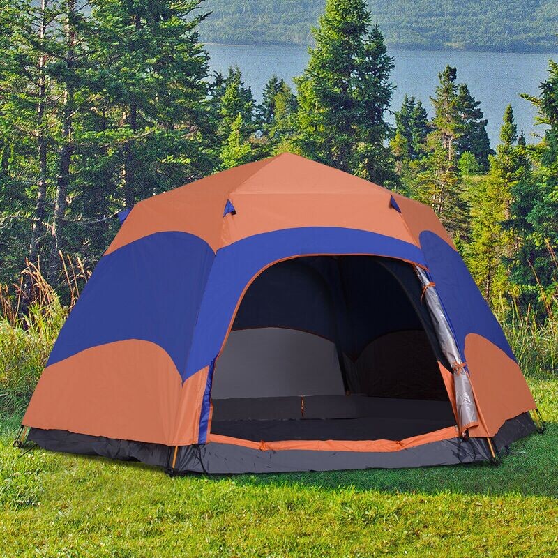 4 Person Pop Up Tent Camping Festival Hiking Shelter Family Portable
