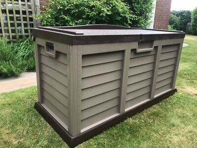 Starplast Outdoor Garden Storage Chest Cushion Box Waterproof 440L Sit On Lid
