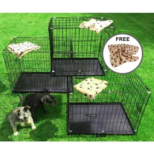 24&quot; Small Pet Dog Cage Crate Foldable Carry Transport Carrier