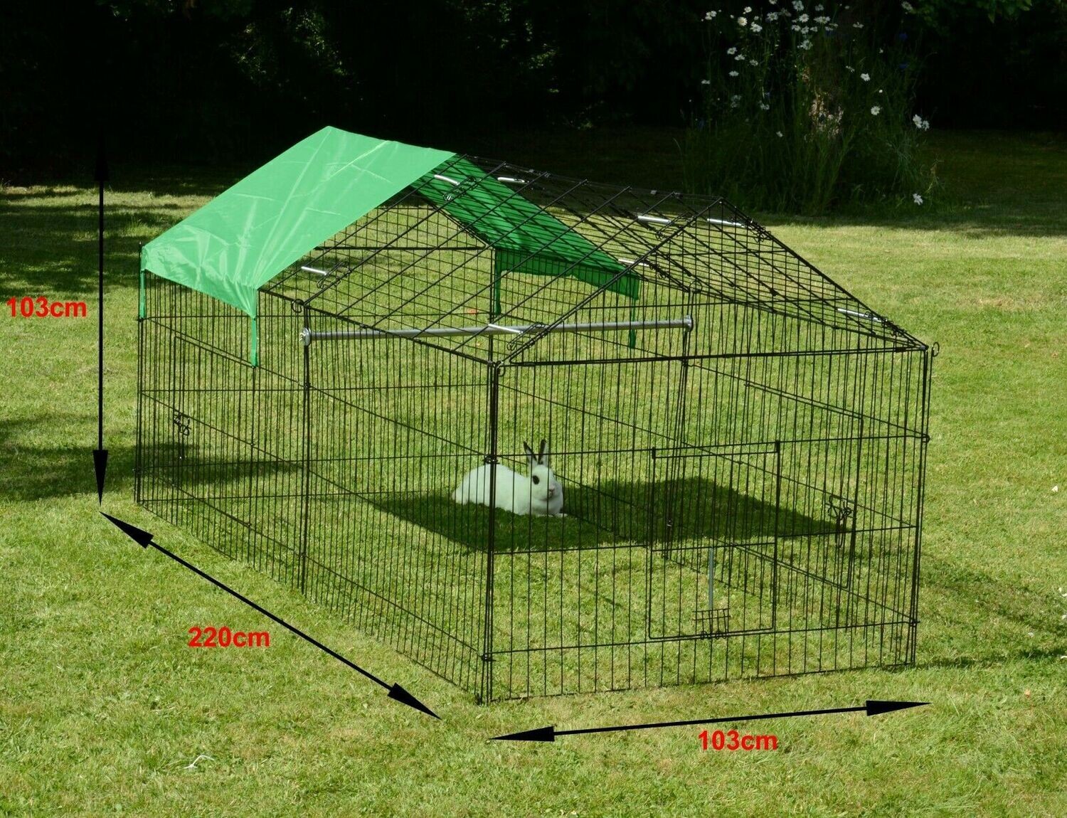 Metal Rabbit Run Enclosure Guinea Pig Chicken Ducks Dog Playpen Hutch