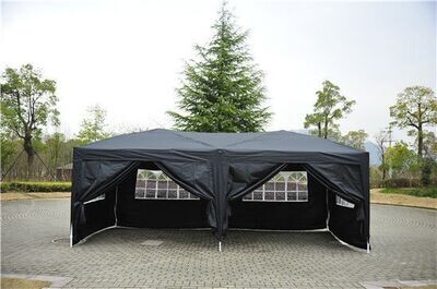3x6m Pop Up Gazebo Garden Heavy Duty Marquee Party Tent Wedding Water Resistant Awning Canopy Black Blue Coffee Green White
